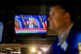 A television station broadcasts Jerome Powell, chairman of the US Federal Reserve, speaking after a Federal Open Market Committee (FOMC) meeting on the floor of the New York Stock Exchange (NYSE) in New York, US, on Wednesday, July 31, 2024.