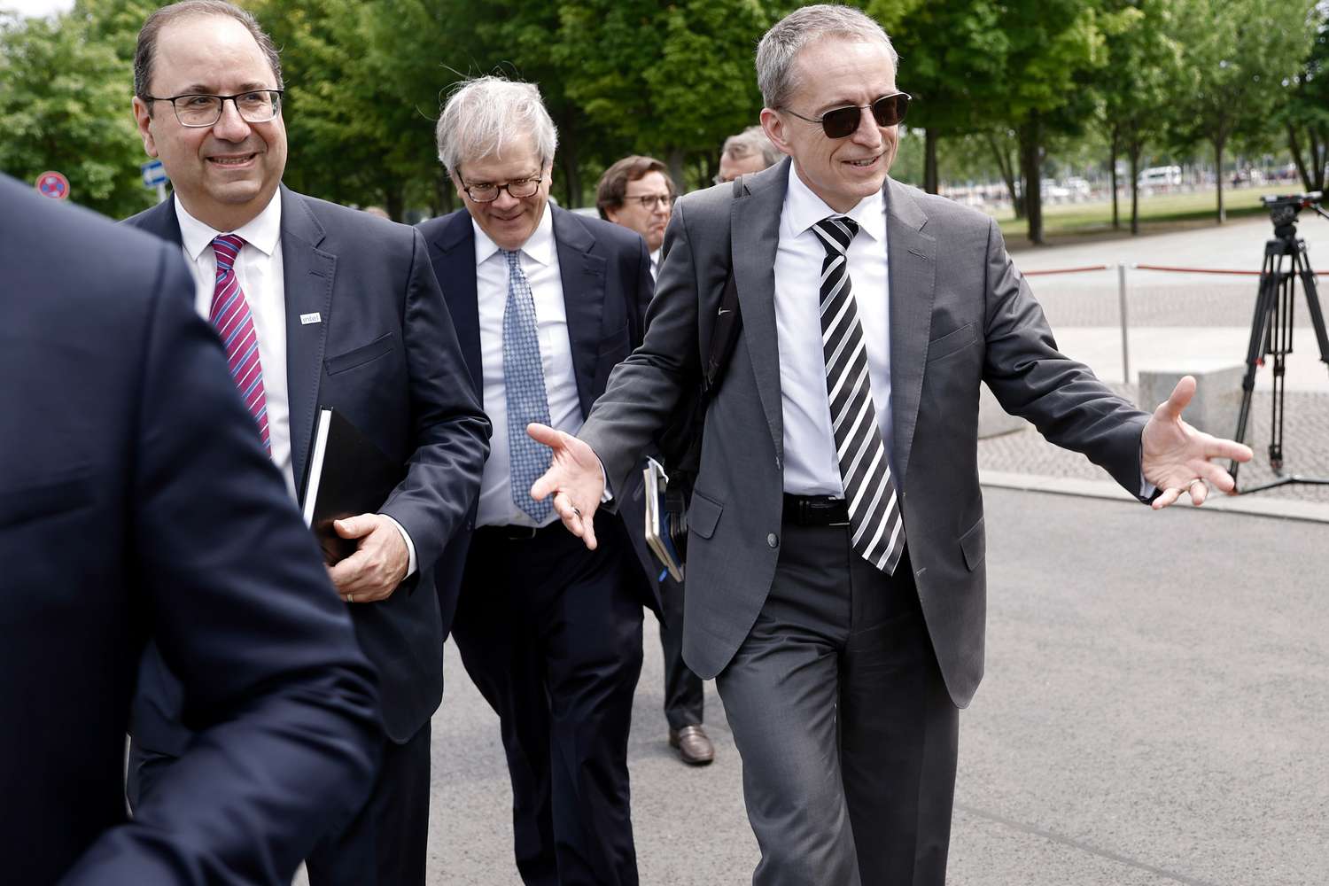 Intel CEO Pat Gelsinger walking to a meeting at the Federal Chancellery in Berlin on June 19, 2023.
