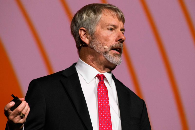 Michael Saylor, chairman of MicroStrategy, speaks at the Bitcoin 2024 conference in Nashville, Tennessee, US, on Friday, July 26, 2024. 