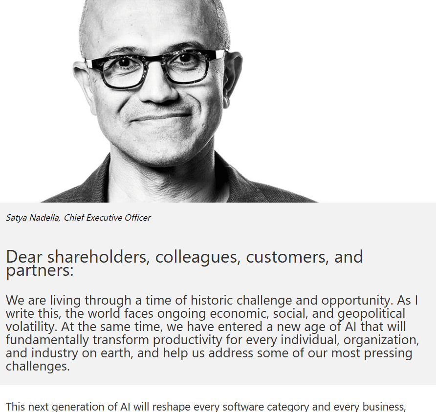 Microsoft Annual Report, 2023