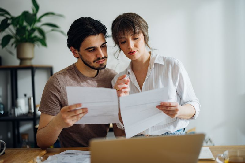 Couple goes over their Stafford loan applications