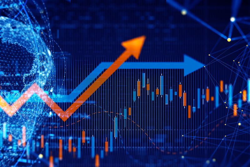 Business trends graphs and charts.