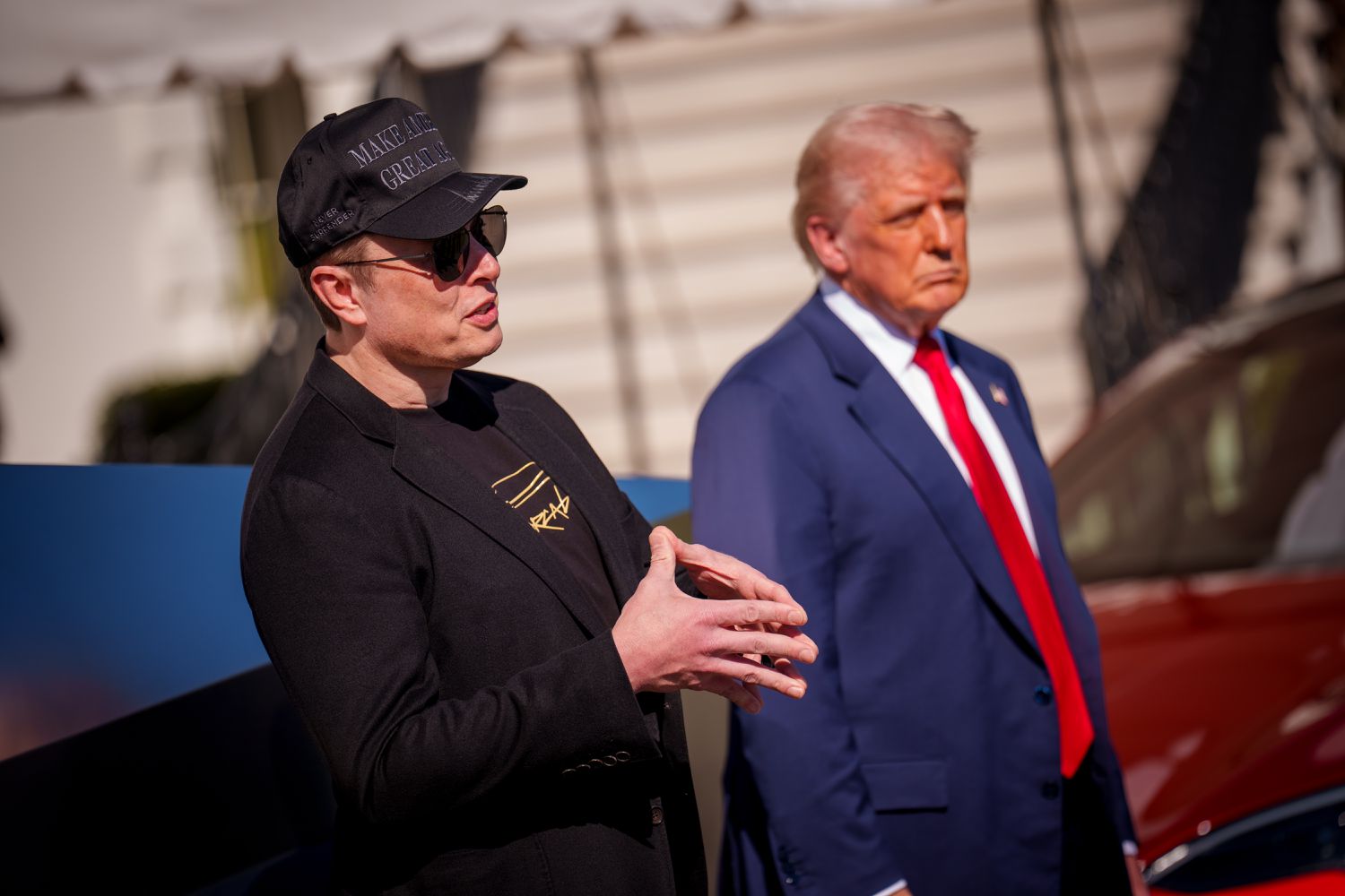 Tesla CEO Elon Musk with US President Donald Trump. 