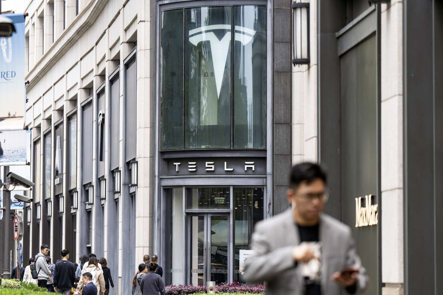 A Tesla Inc. showroom in Shanghai, China.