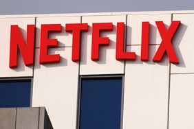 Netflix logo on its headquarters in Los Angeles