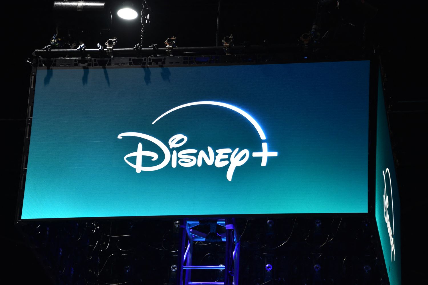 The Disney+ logo on display at an event.