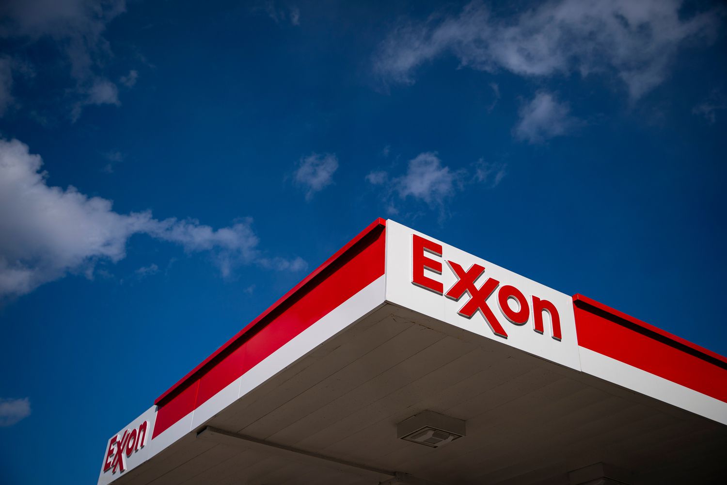 An Exxon Mobil gas station in Washington, DC.