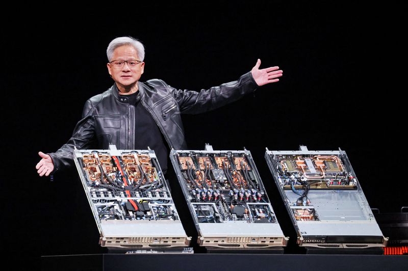 Nvidia CEO Jensen Huang speaks at Computex 2025.