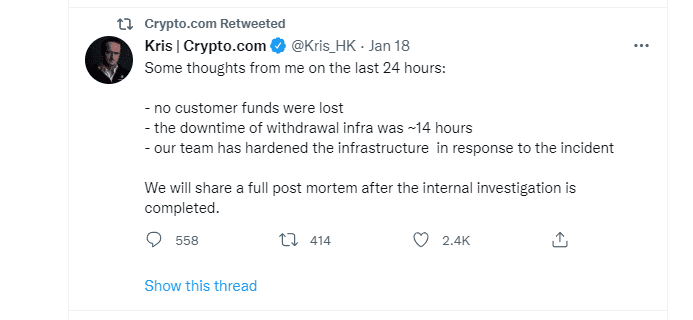 Crypto.com CEO Kris Marszalek's Summary