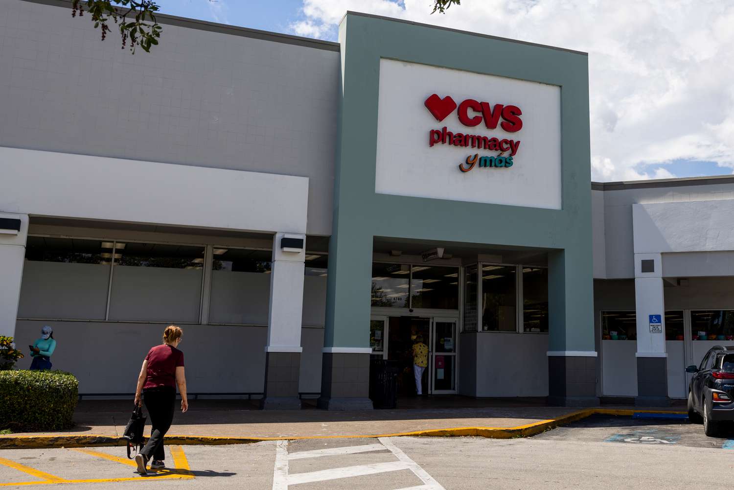 A CVS pharmacy in Miami, Florida, US, on Tuesday, Oct. 1, 2024. CVS Health Corp. plans to cut roughly 2,900 jobs to reduce costs, the health-care company said, as it conducts a strategic review of its operations that includes a possible breakup. 