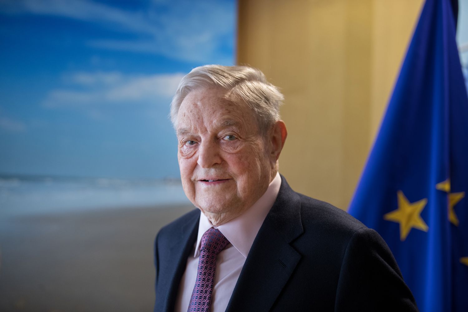 George Soros, billionaire and founder of Soros Fund Management LLC, poses for a photograph ahead of a meeting with the President of the European Commission Jean-Claude Juncker (not pictured) in Brussels, Belgium, on Thursday, April 27, 2017. 