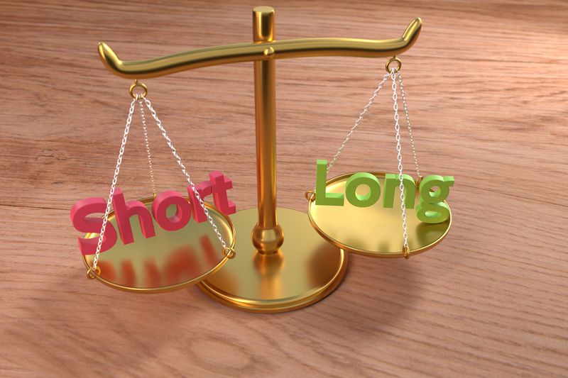 A scale with short and long.