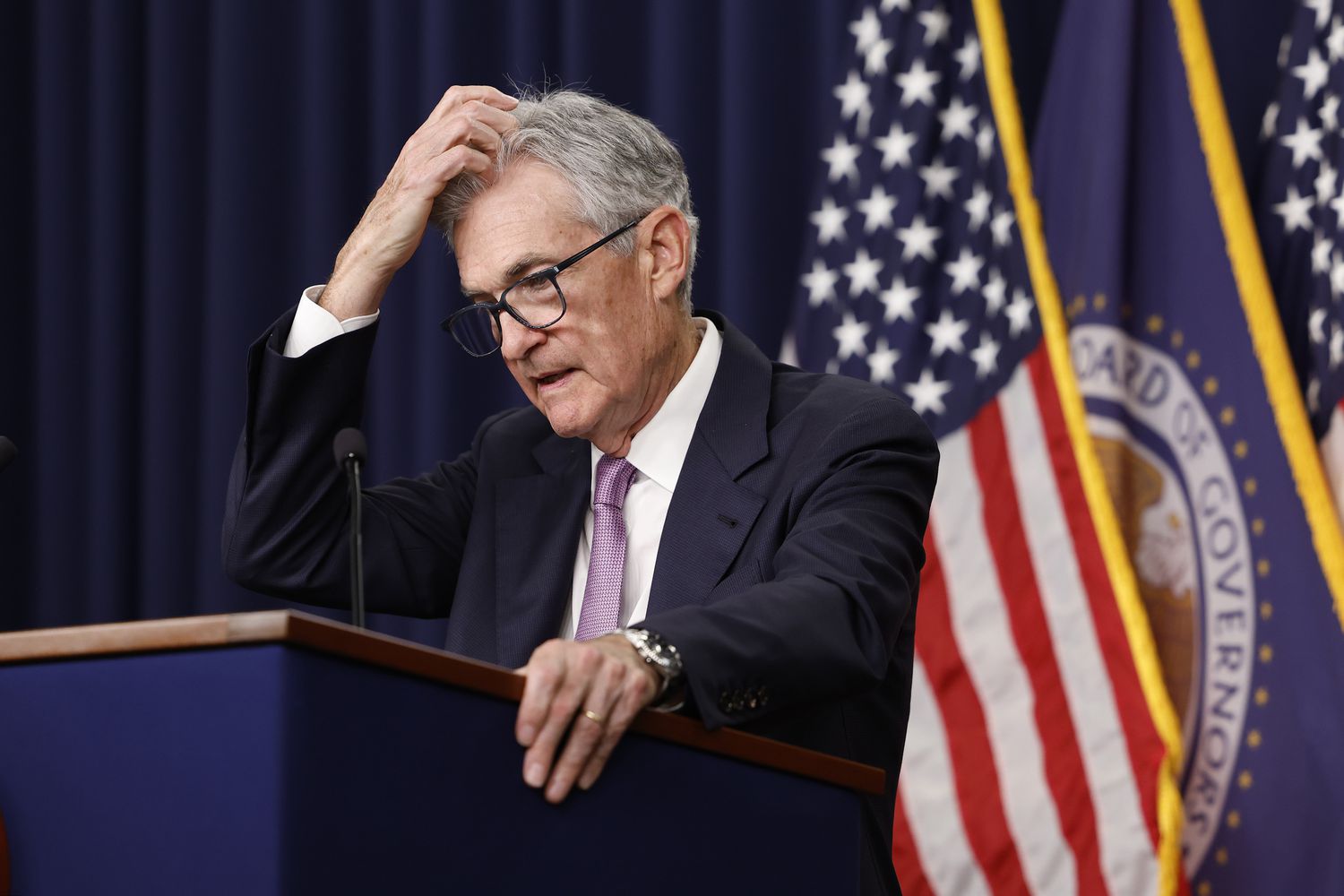 Federal Reserve Chairman Jerome Powell speaks during a news conference following the September meeting of the Federal Open Market Committee at the William McChesney Martin Jr. Federal Reserve Board Building on September 18, 2024 in Washington, DC.