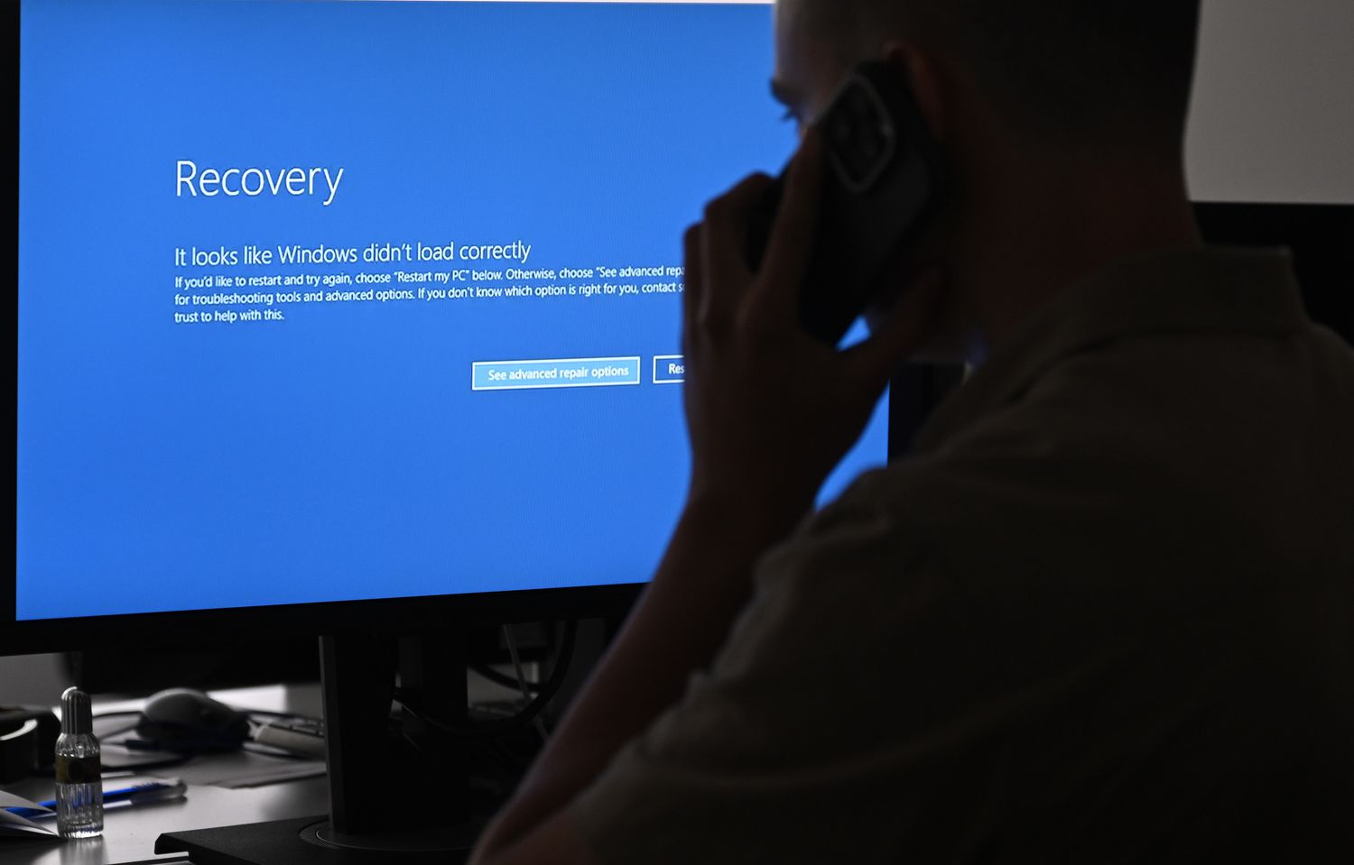 Windows blue error screen