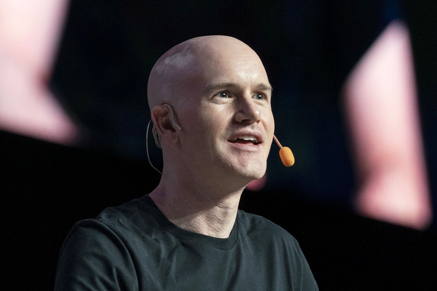 Brian Armstrong, co-founder and chief executive officer of Coinbase Inc., speaks during the Singapore Fintech Festival, in Singapore, on Friday, Nov. 4, 2022.