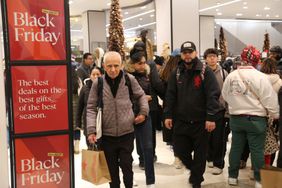 Black Friday shoppers in New York City. 