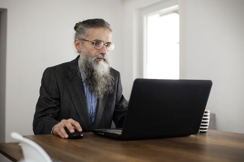 Man working on a transfer of physical assets