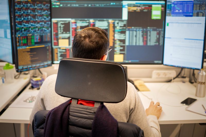 An employee working on the trading floor at the Citigroup Inc. offices in Paris, France, on Monday, Feb. 27, 2023. 