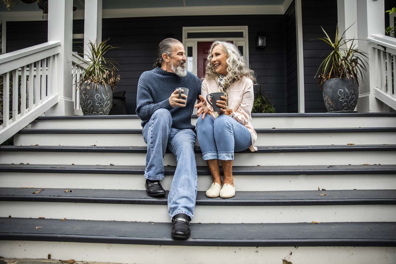 Older couple outside