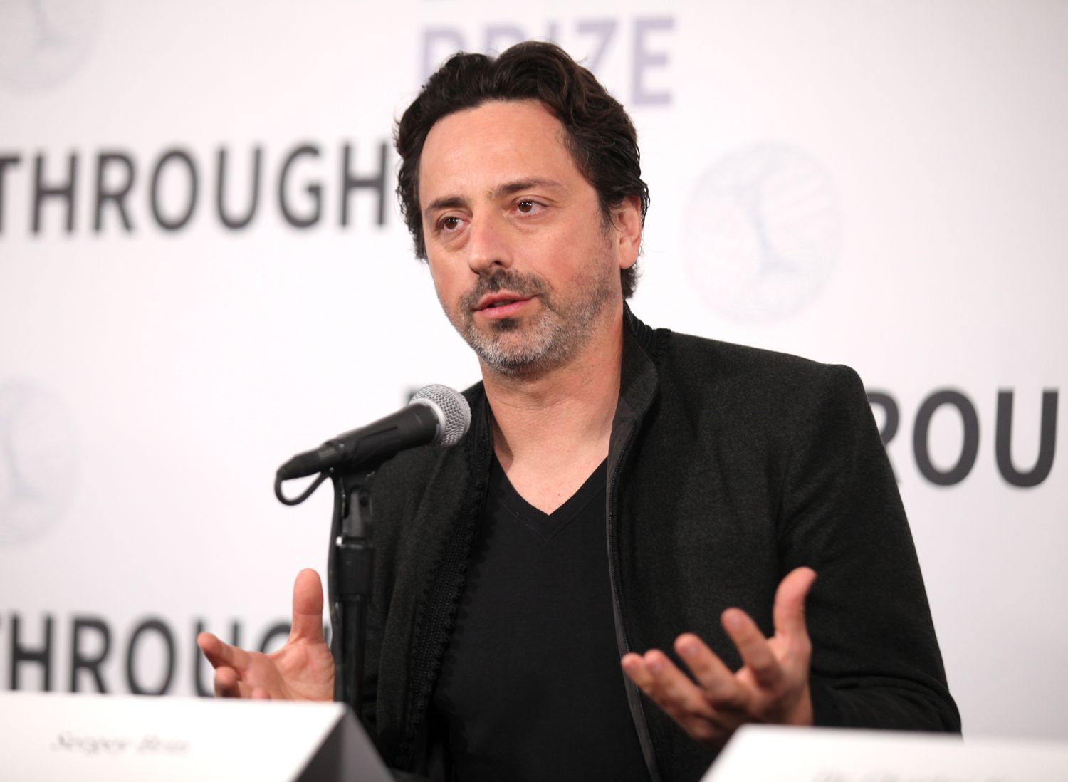 Sergey Brin attends the 2019 Breakthrough Prize at NASA Ames Research Center