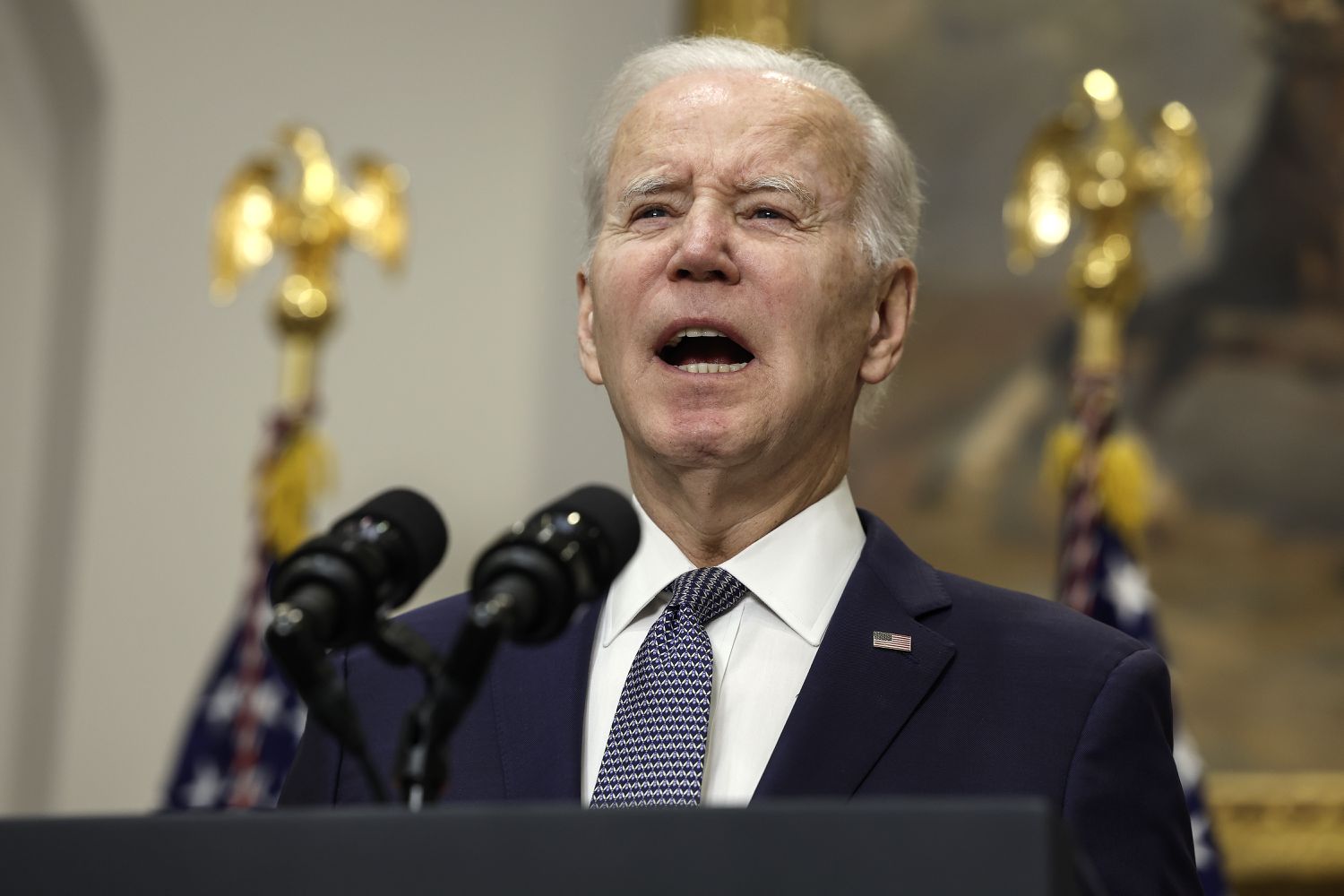 President Joe Biden speaks about banking regulations