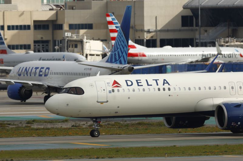 Airplanes at Los Angeles International Airport.