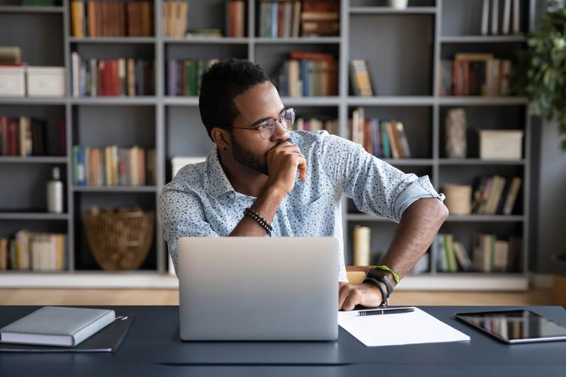 A man considers changing his life insurance policy.