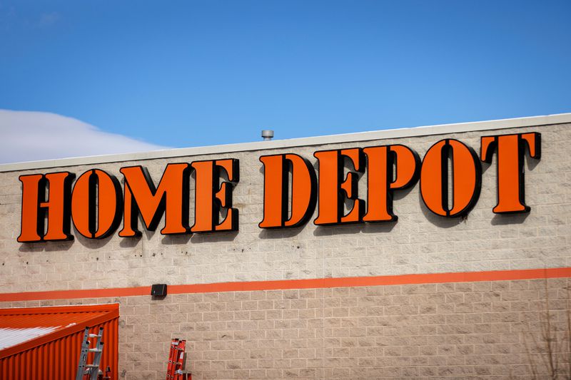 Home Depot sign on one of the company's stores