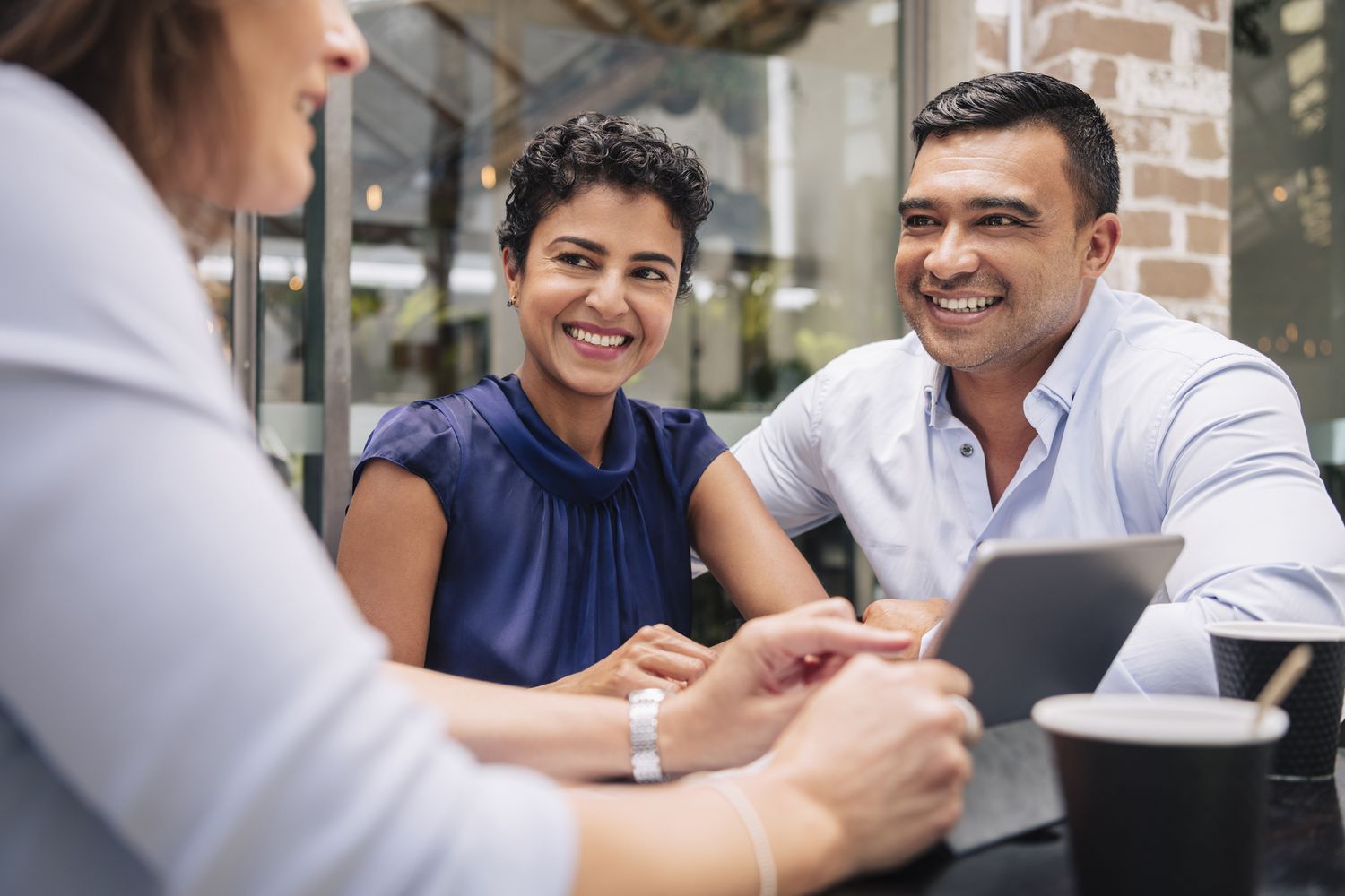 Financial advisor meeting with couple about CD rates